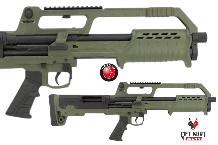 Hatsan BULLTAC 12 Bullpup Şarjörlü Pompalı Yeşil Av Tüfeği